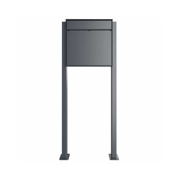 Design Pedestal letterbox GOETHE ST-Q - RAL of your choice | Mailboxes | Briefkasten Manufaktur