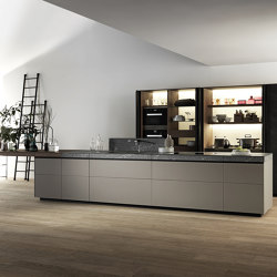 Genius Loci | Vitrum Matte Mochaccino with Cardoso Drawer | Kitchen systems | Valcucine