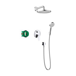 hansgrohe Crometta S Shower system 240 1jet with single lever mixer | Shower controls | Hansgrohe