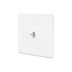 White Soft Touch - Single Cover Plate - 1 steel toggle | Switches | Modelec