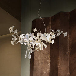 Lighting Sculpture Gingko_78 | Suspended lights | Andreea Braescu Art Studio