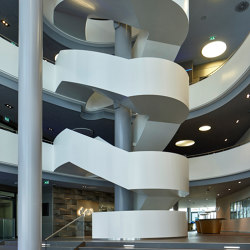 Imposing staircase sculpture at the WTZ III in Heilbronn | Staircases | MetallArt Treppen