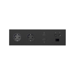 Simon 100 | Kit Double Socket + HDMI + USB + R-TV-SAT + RJ45 | Schuko sockets | Simon